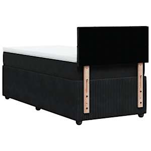 Box spring postel s matrací černá 90x190 cm samet - obrázek 8