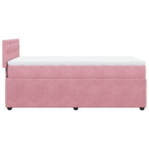 Box spring postel s matrací růžová 90x200 cm samet - obrázek 7