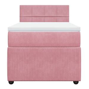 Box spring postel s matrací růžová 90x200 cm samet - obrázek 6