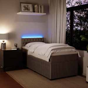 Box spring postel s matrací světle šedá 100x200 cm samet - obrázek 5