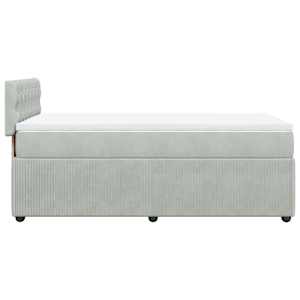 Box spring postel s matrací světle šedá 100x200 cm samet - obrázek 7