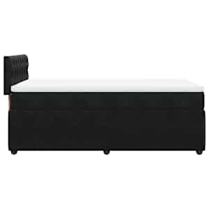 Box spring postel s matrací černá 100x200 cm samet - obrázek 7