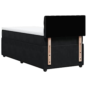 Box spring postel s matrací černá 100x200 cm samet - obrázek 8
