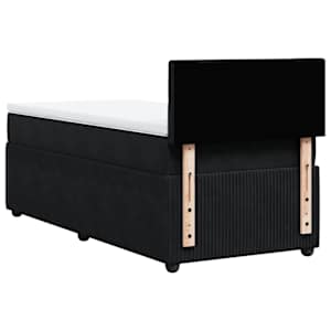 Box spring postel s matrací černá 100x200 cm samet - obrázek 8