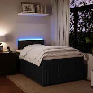 Box spring postel s matrací černá 120 x 190 cm samet - obrázek 4