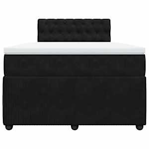 Box spring postel s matrací černá 120 x 190 cm samet - obrázek 6