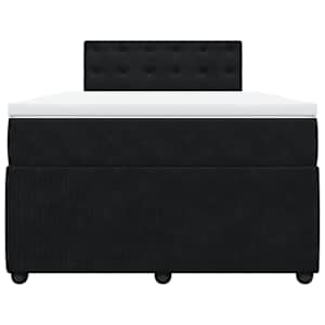 Box spring postel s matrací černá 120 x 190 cm samet - obrázek 6