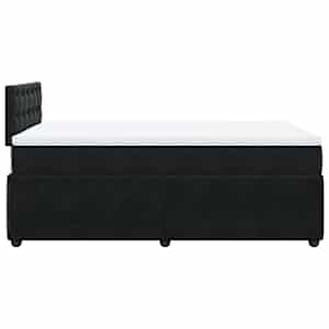 Box spring postel s matrací černá 120 x 190 cm samet - obrázek 7