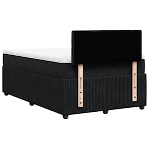 Box spring postel s matrací černá 120 x 190 cm samet - obrázek 8