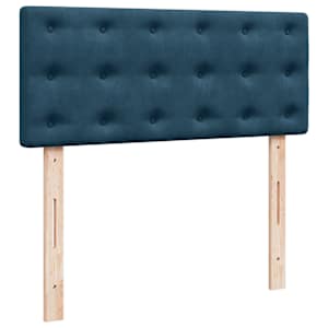 Box spring postel s matrací modrá 120 x 190 cm samet - obrázek 12
