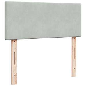 Box spring postel s matrací světle šedá 120 x 200 cm samet - obrázek 12