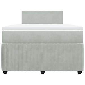 Box spring postel s matrací světle šedá 120 x 200 cm samet - obrázek 6