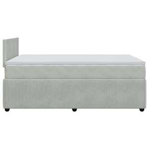 Box spring postel s matrací světle šedá 120 x 200 cm samet - obrázek 7
