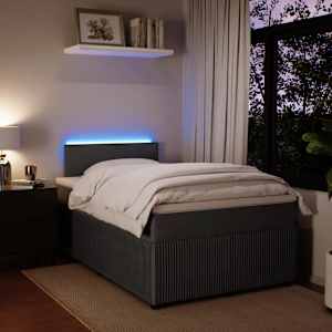 Box spring postel s matrací tmavě šedá 120 x 200 cm samet - obrázek 4