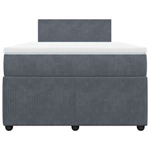 Box spring postel s matrací tmavě šedá 120 x 200 cm samet - obrázek 6