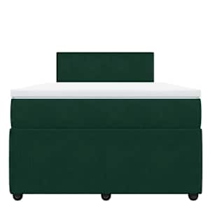 Box spring postel s matrací tmavě zelená 120 x 200 cm samet - obrázek 6