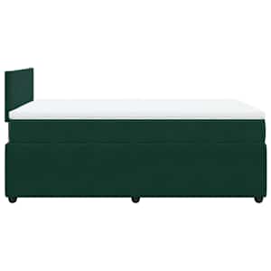 Box spring postel s matrací tmavě zelená 120 x 200 cm samet - obrázek 7