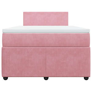Box spring postel s matrací růžová 120 x 200 cm samet - obrázek 6