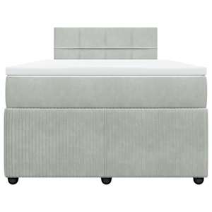 Box spring postel s matrací světle šedá 120 x 200 cm samet - obrázek 6