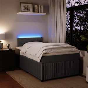 Box spring postel s matrací tmavě šedá 120 x 200 cm samet - obrázek 4