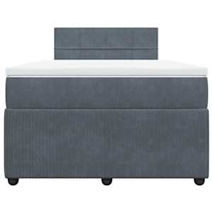 Box spring postel s matrací tmavě šedá 120 x 200 cm samet - obrázek 6