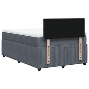 Box spring postel s matrací tmavě šedá 120 x 200 cm samet - obrázek 8