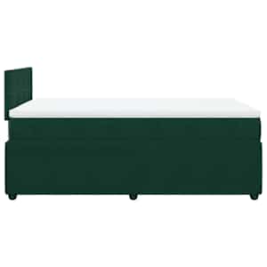 Box spring postel s matrací tmavě zelená 120 x 200 cm samet - obrázek 7