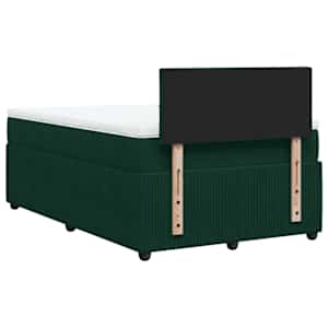 Box spring postel s matrací tmavě zelená 120 x 200 cm samet - obrázek 8