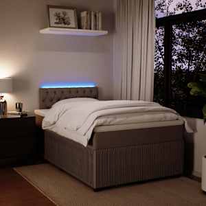 Box spring postel s matrací světle šedá 120 x 200 cm samet - obrázek 4