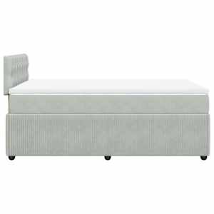 Box spring postel s matrací světle šedá 120 x 200 cm samet - obrázek 7