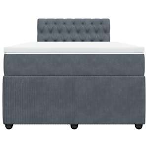 Box spring postel s matrací tmavě šedá 120 x 200 cm samet - obrázek 6