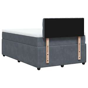 Box spring postel s matrací tmavě šedá 120 x 200 cm samet - obrázek 8