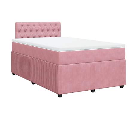 vidaXL &Kappa;&rho;&epsilon;&beta;ά&tau;&iota; Boxspring &mu;&epsilon; &Sigma;&tau;&rho;ώ&mu;&alpha; &Rho;&omicron;&zeta; 120x200 &epsilon;&kappa;. &Beta;&epsilon;&lambda;&omicron;ύ&delta;&iota;&nu;&omicron;