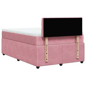 Box spring postel s matrací růžová 120 x 200 cm samet - obrázek 8