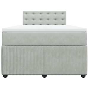 Box spring postel s matrací světle šedá 120 x 200 cm samet - obrázek 6