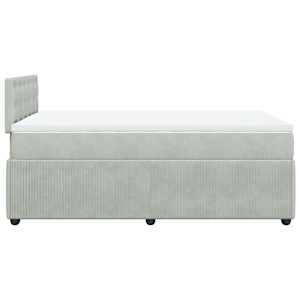 Box spring postel s matrací světle šedá 120 x 200 cm samet - obrázek 7