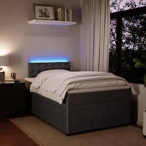 Box spring postel s matrací tmavě šedá 120 x 200 cm samet - obrázek 4