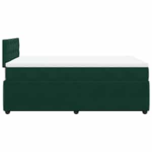 Box spring postel s matrací tmavě zelená 120 x 200 cm samet - obrázek 7