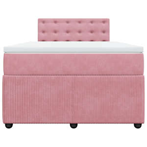 Box spring postel s matrací růžová 120 x 200 cm samet - obrázek 6