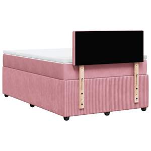 Box spring postel s matrací růžová 120 x 200 cm samet - obrázek 8