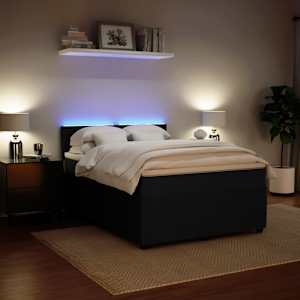 Box spring postel s matrací černá 140 x 190 cm samet - obrázek 4
