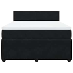 Box spring postel s matrací černá 140 x 190 cm samet - obrázek 6