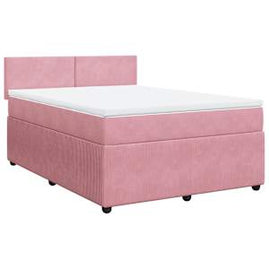 vidaXL &Kappa;&rho;&epsilon;&beta;ά&tau;&iota; Boxspring &mu;&epsilon; &Sigma;&tau;&rho;ώ&mu;&alpha; &Rho;&omicron;&zeta; 140x190 &epsilon;&kappa;. &Beta;&epsilon;&lambda;&omicron;ύ&delta;&iota;&nu;&omicron;