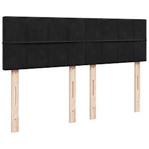 Box spring postel s matrací černá 140 x 190 cm samet - obrázek 12