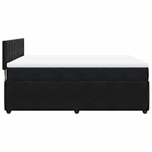 Box spring postel s matrací černá 140 x 190 cm samet - obrázek 7
