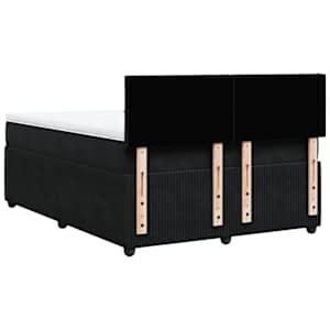 Box spring postel s matrací černá 140 x 190 cm samet - obrázek 8