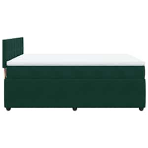 Box spring postel s matrací tmavě zelená 140x190 cm samet - obrázek 7