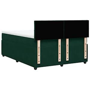 Box spring postel s matrací tmavě zelená 140x190 cm samet - obrázek 8