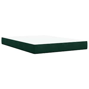 Box spring postel s matrací tmavě zelená 140x190 cm samet - obrázek 10