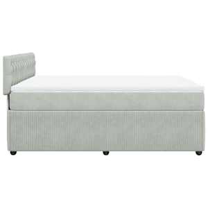 Box spring postel s matrací světle šedá 140x190 cm samet - obrázek 7